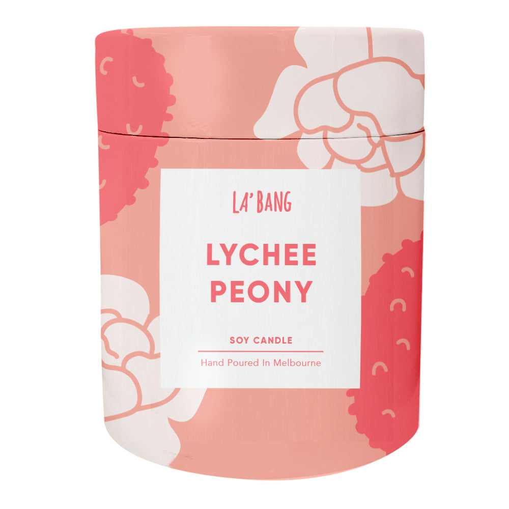 Wooden wick  Candle - Lychee Peony