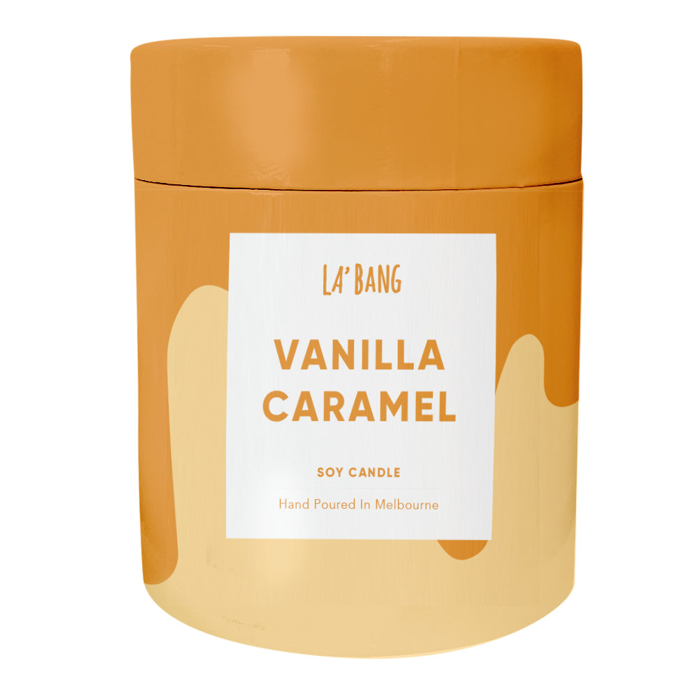 Wooden wick Candle - Vanilla Caramel