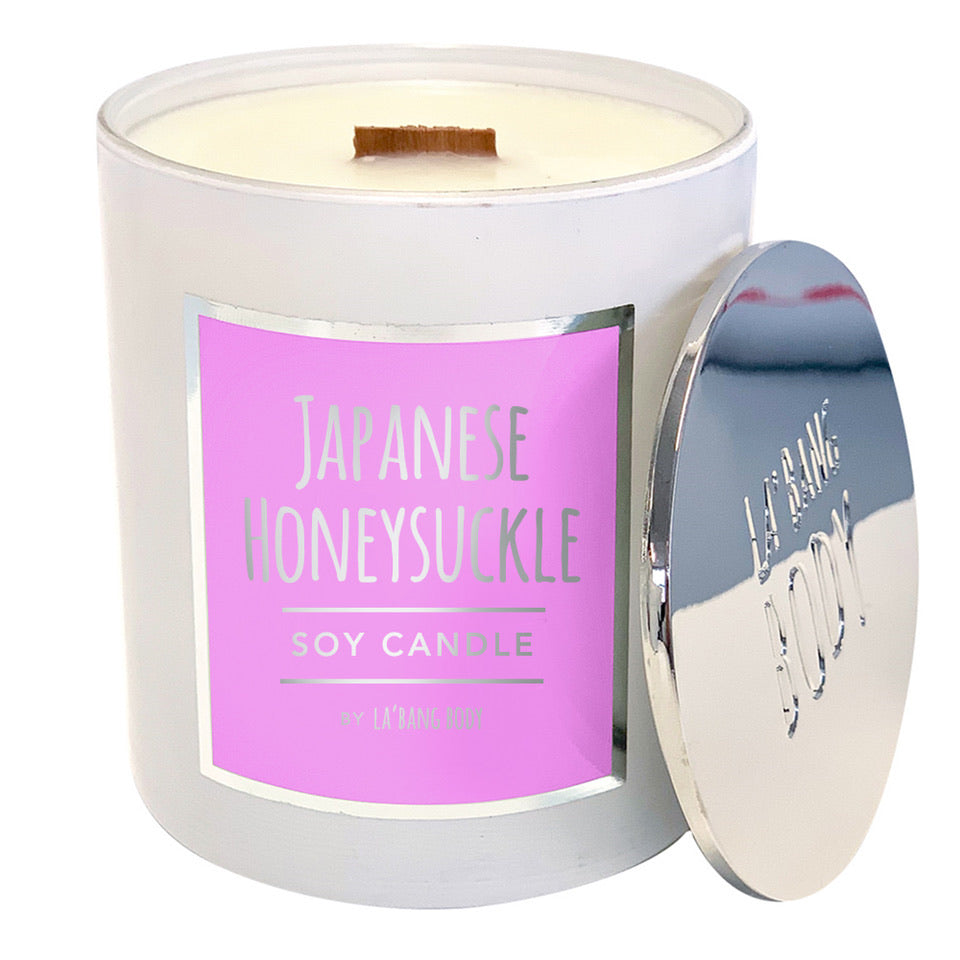 Wooden wick  Candle - Japanese Honeysuckle