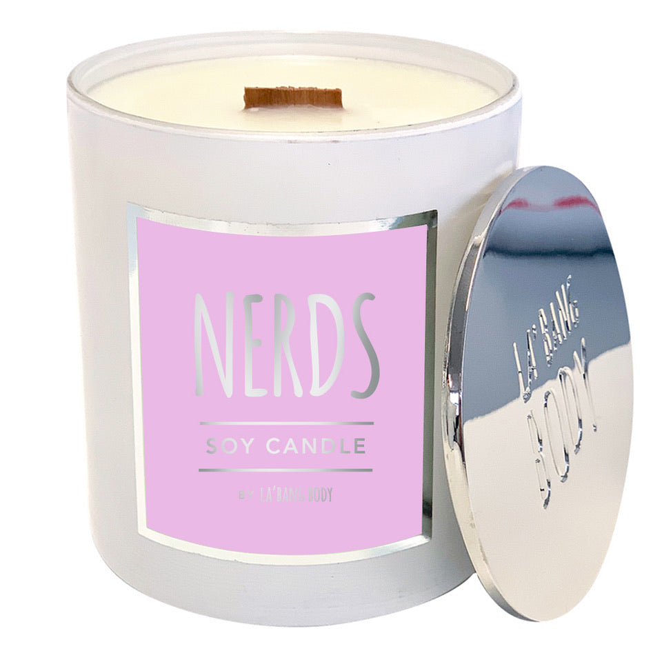 Wooden wick Candle - Nerds