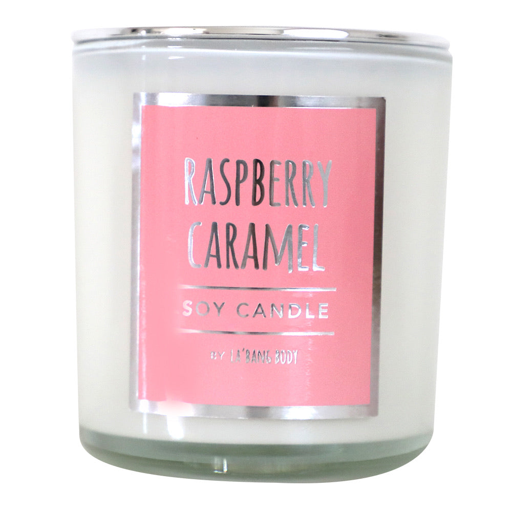 Wooden wick Candle - Raspberry Caramel