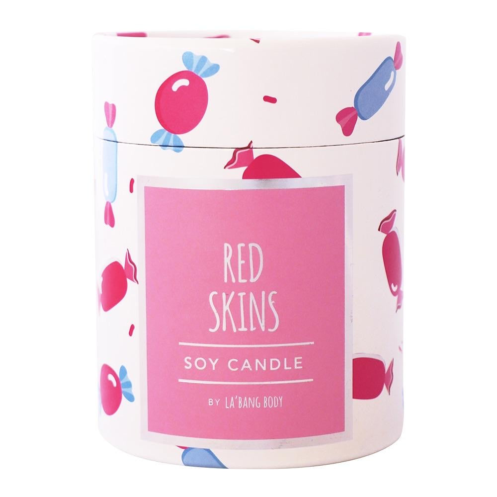 Wooden wick Candle - Redskins lollies